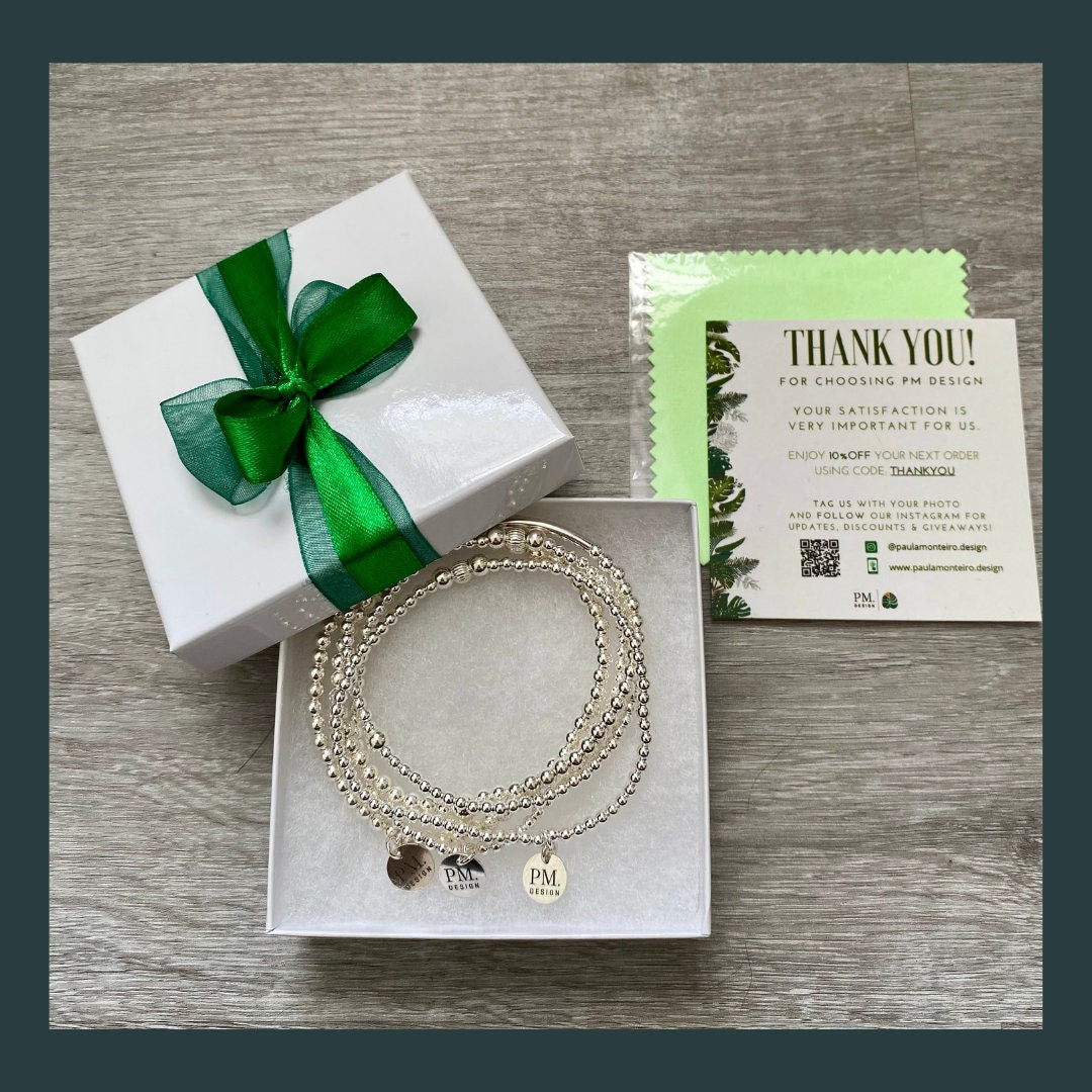 Sterling silver heart charm pearl bracelet set personalized gift for her elegant silver and pearl jewelry