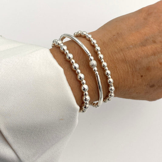 Birthstone and silver heart charm bracelet for her a beautiful lifetime gift