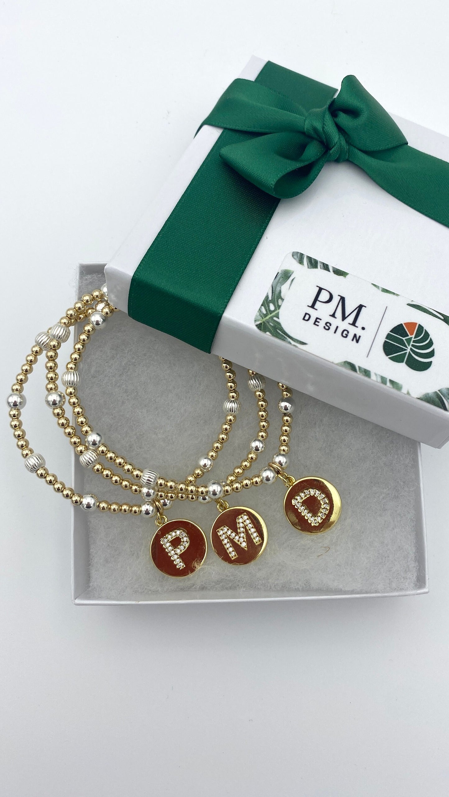 Personalized gold bracelet with initial charm meaningful gift for her