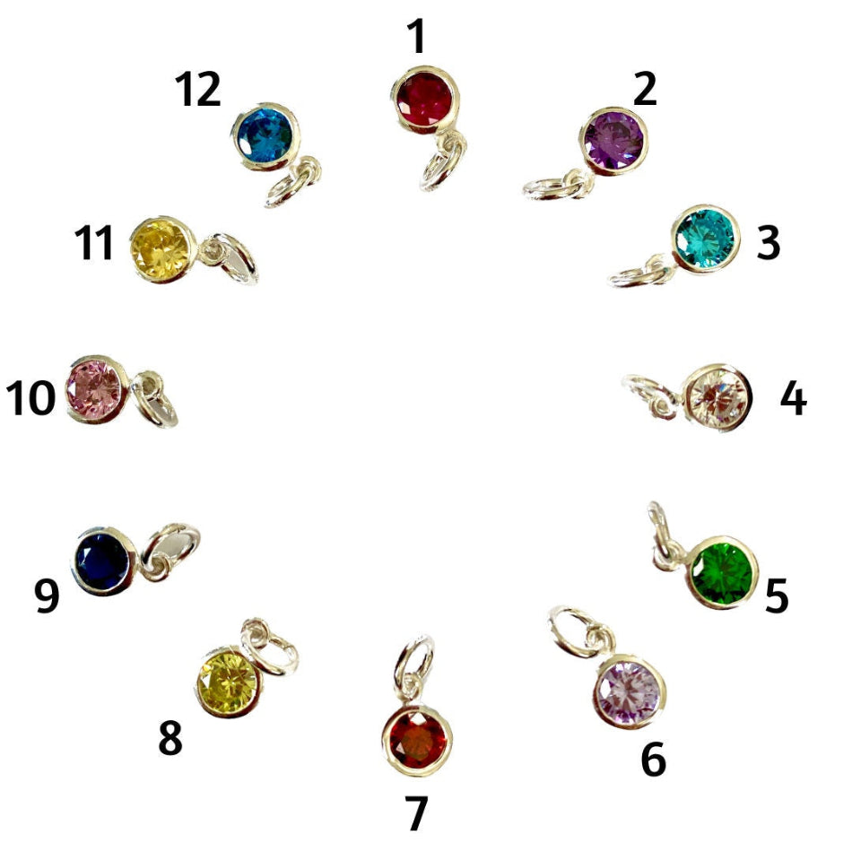 Personalized sterling silver birthstone charm bracelet Crystal Charm meaning Jewelry life moment gift