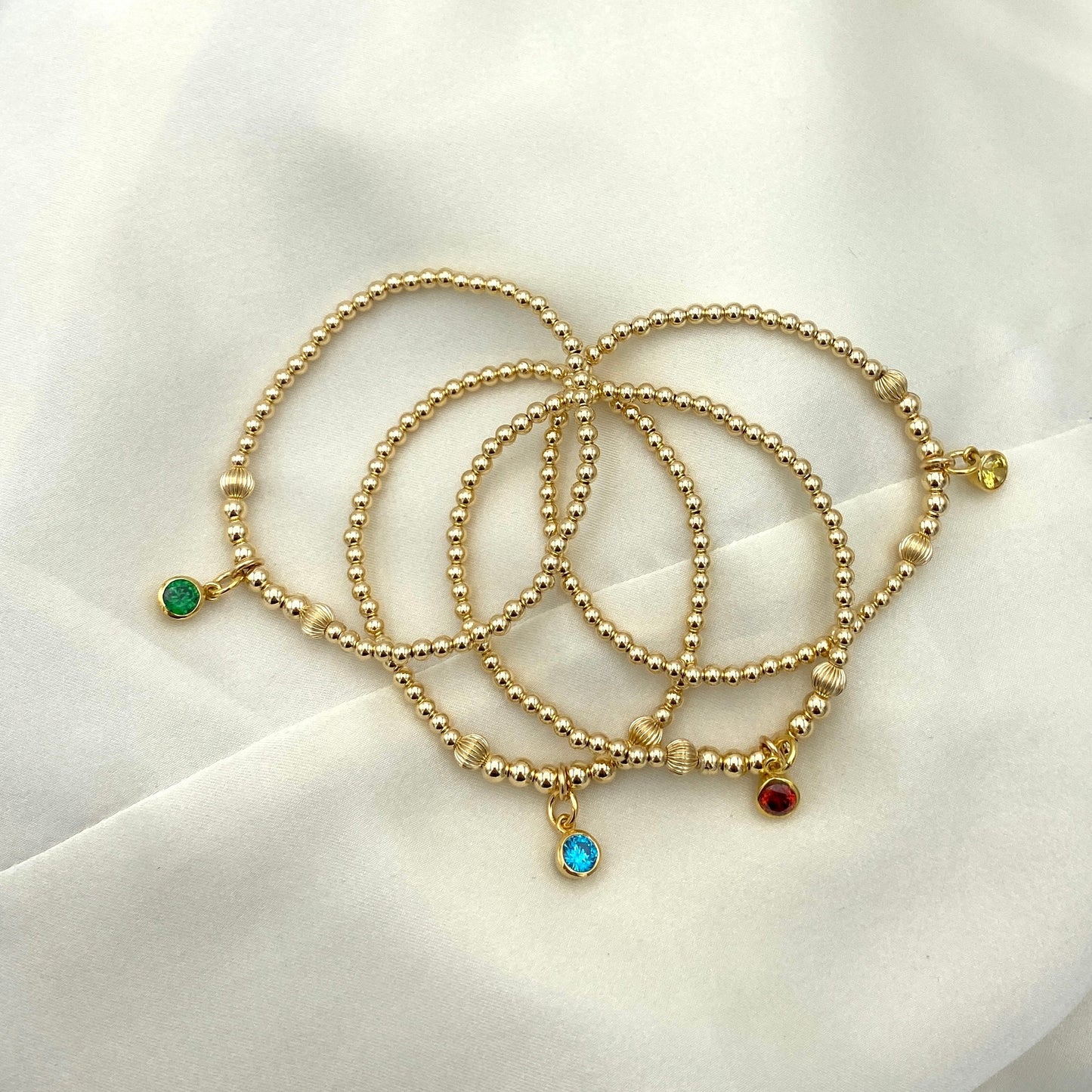 Gold birthstone earrings personalized jewelry gift for mom or her