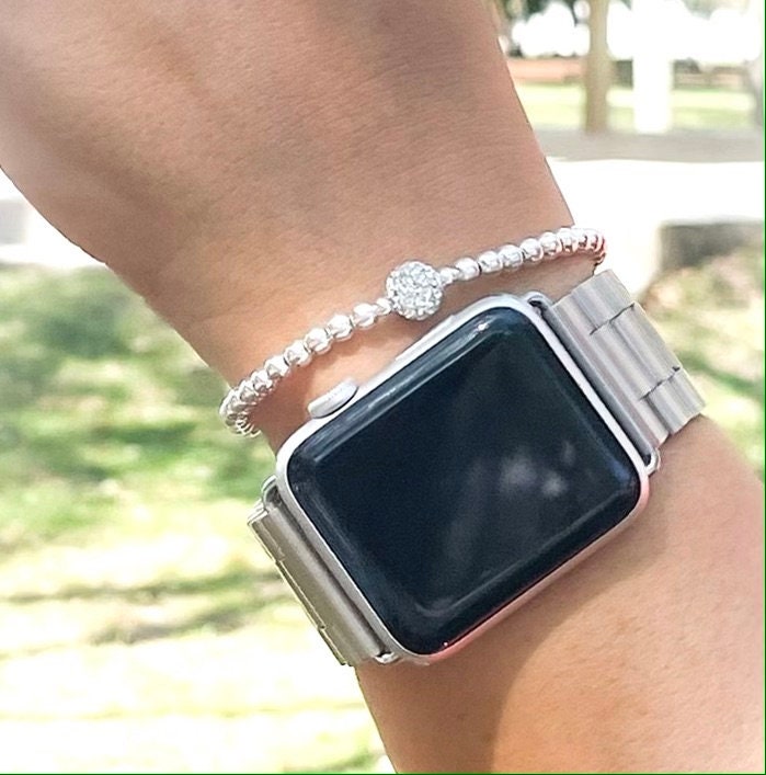 Sterling silver rhinestone bracelet blue blacK white crystal colors jewelry gift