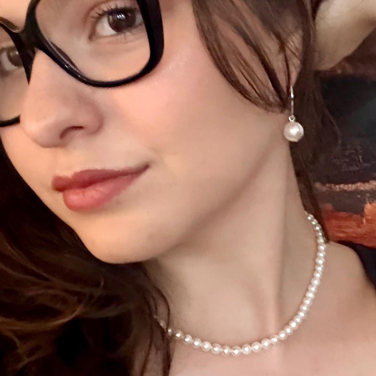 Pearl necklace bracelet and earrings set wedding day accessory jewelry bridesmaid friendship gift