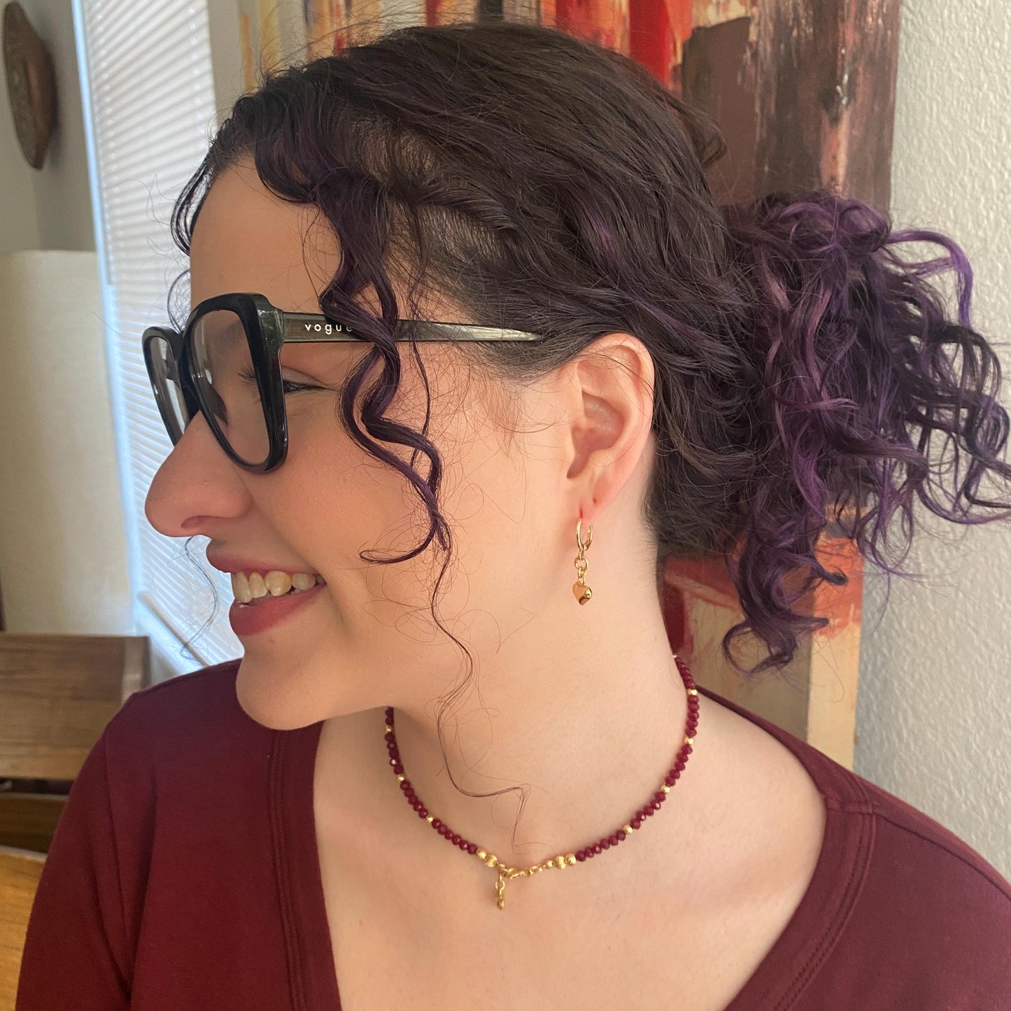 Crystal Gold Filled Necklace Elegant Gold Jewelry Gift for Her