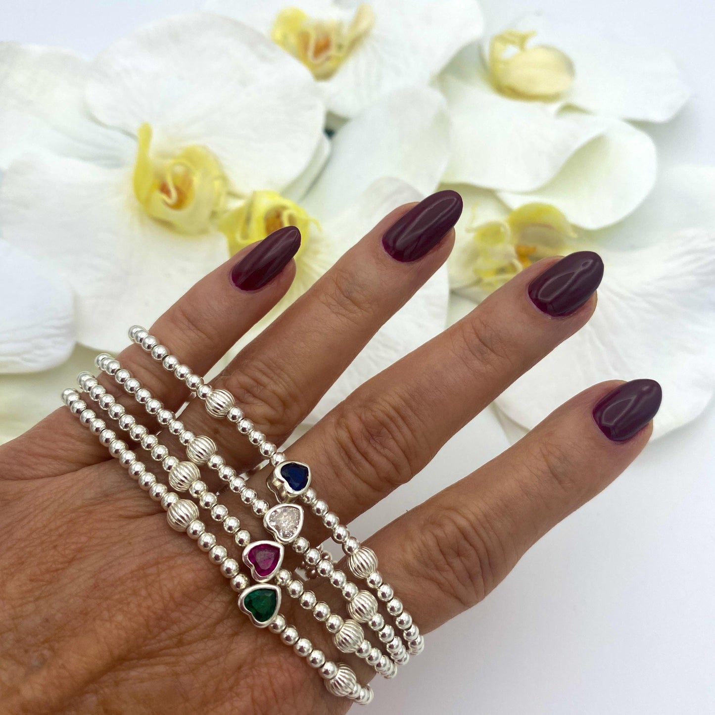 Sterling silver crystal heart color women meaning bracelet wedding love gift bridesmaid accessory jewelry Mom lovely crystal elegant gift