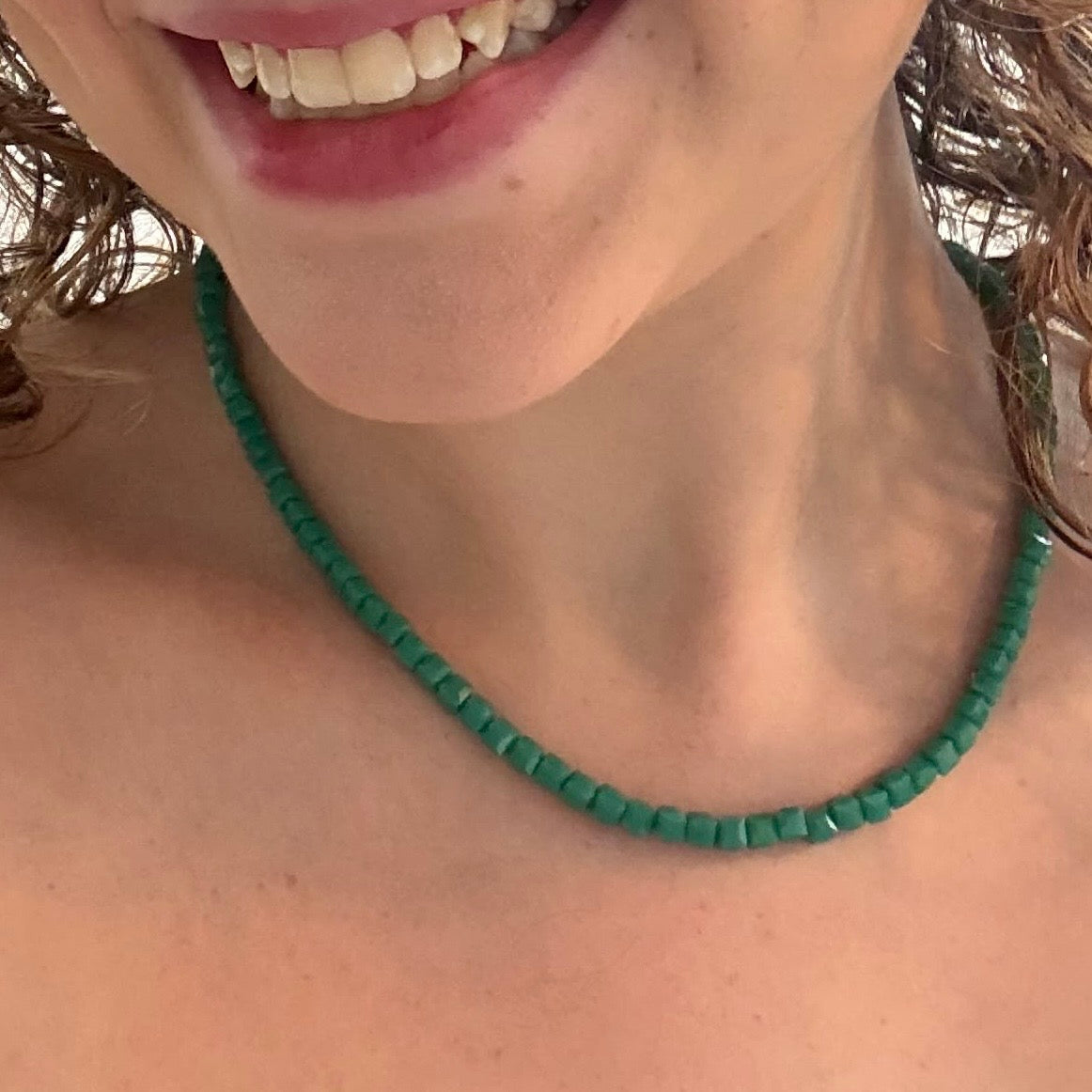 Green Crystal Necklace and Bracelet Set