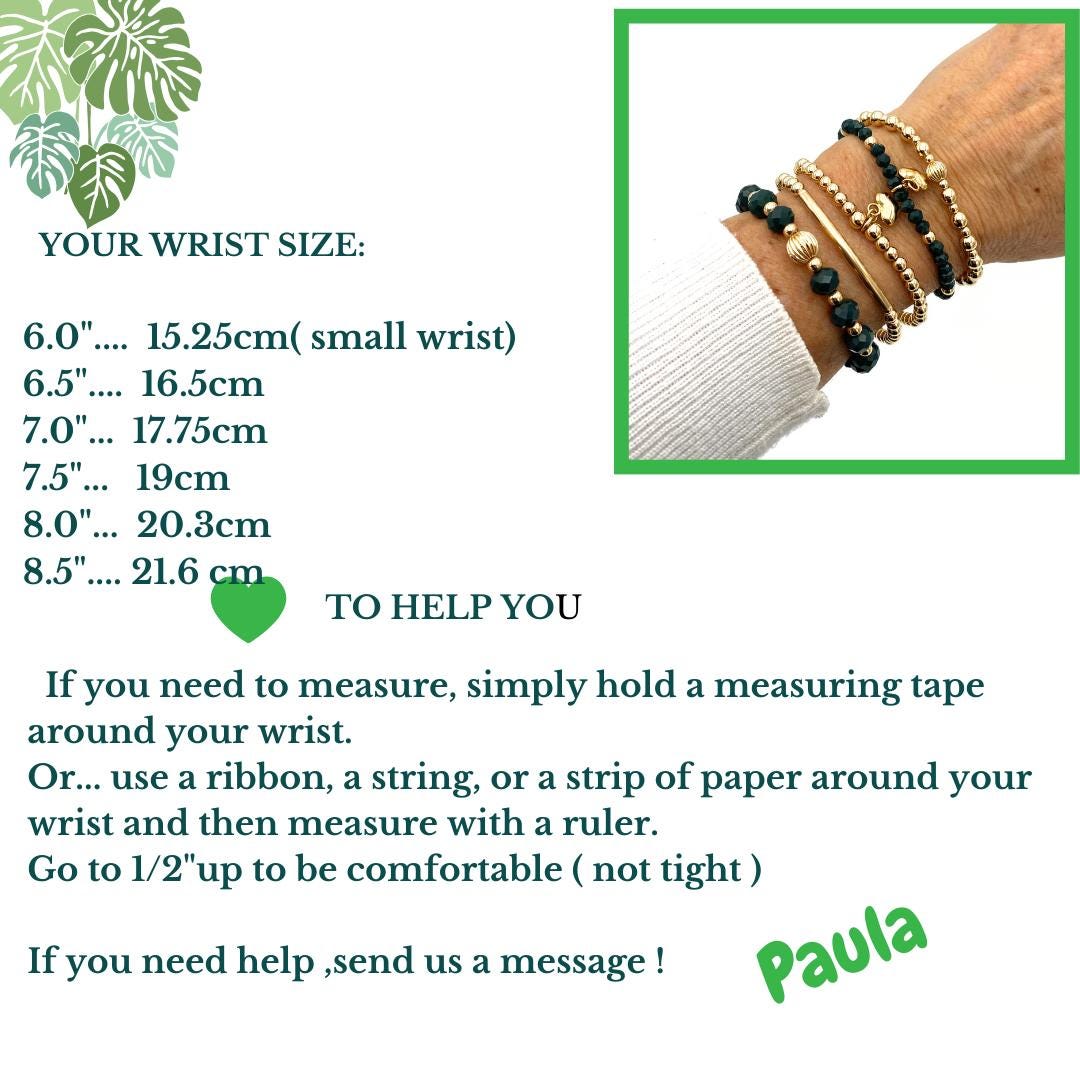 Gold Filled Green Bracelet Set with Heart Charm Elegant Gift for Her