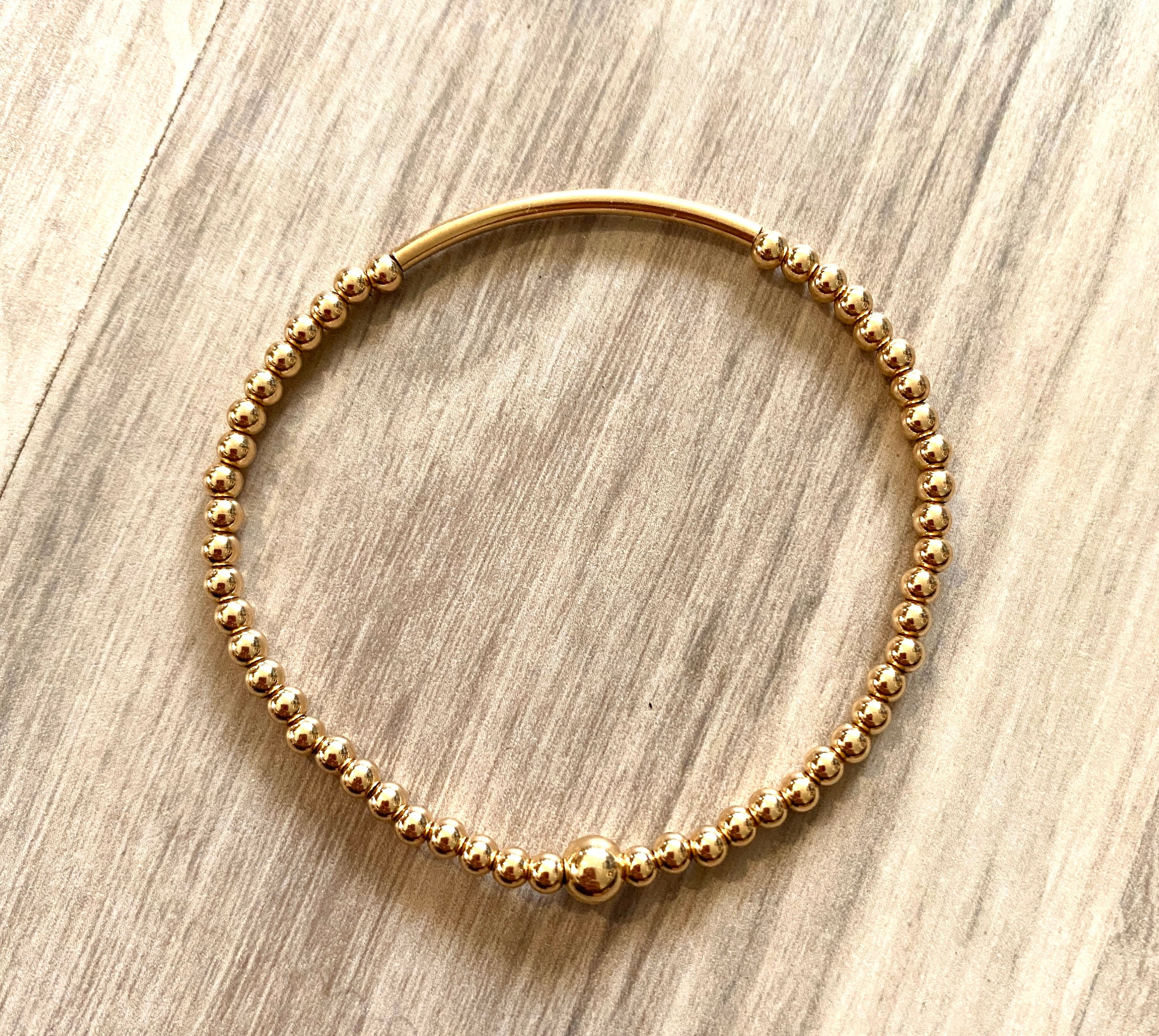Gold Filled and Freshwater Pearl Bracelet Set