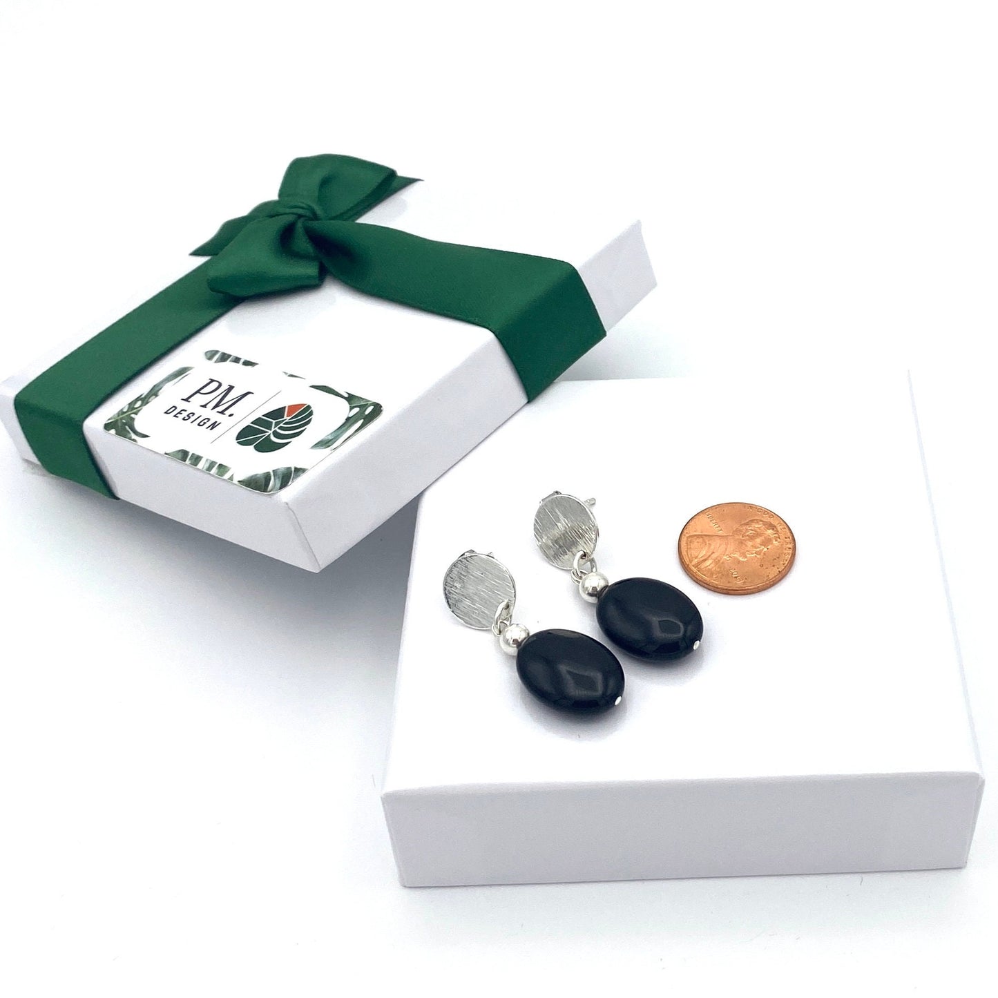 Dangling Onyx Silver Earrings  Jewelry Gift Anniversary Silver Set Gift Onyx mother dayJewelry Earrings Gift for her