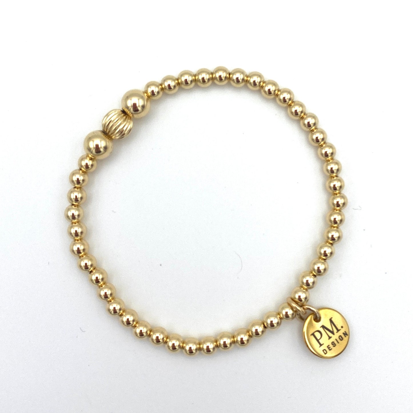 Gold filled beaded bracelet women stacking jewelry gift classic handmade minimalist gift