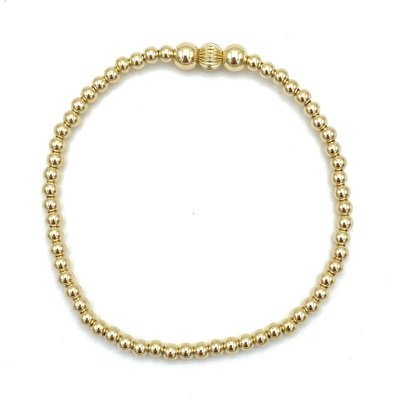 Gold filled beaded bracelet women stacking jewelry gift classic handmade minimalist gift