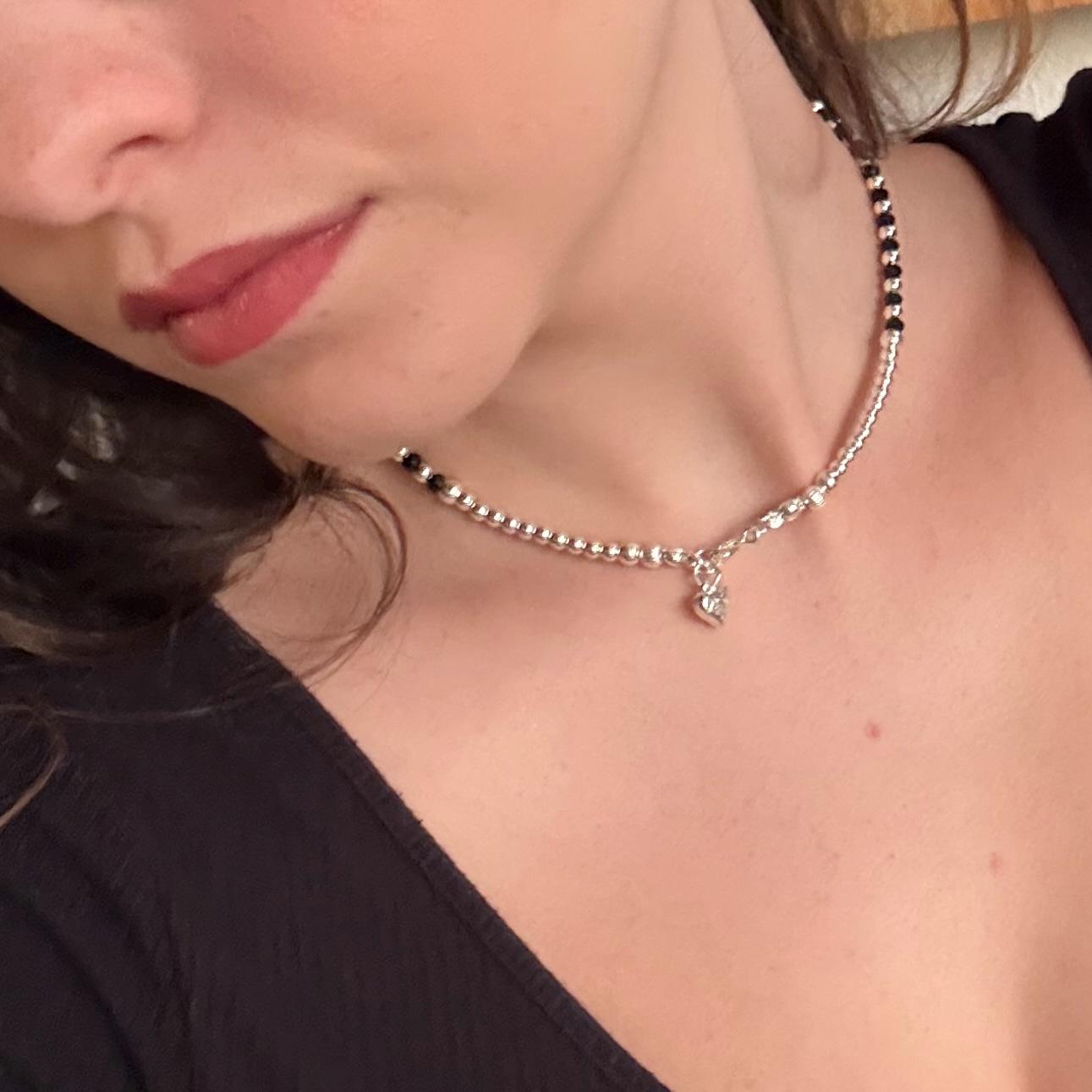 Blue Crystal Silver Jewelry Set Necklace Bracelet and Earrings Gift