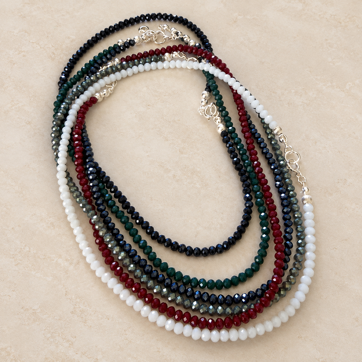 Crystal Beaded Choker Necklace for Women | Multiple Colors