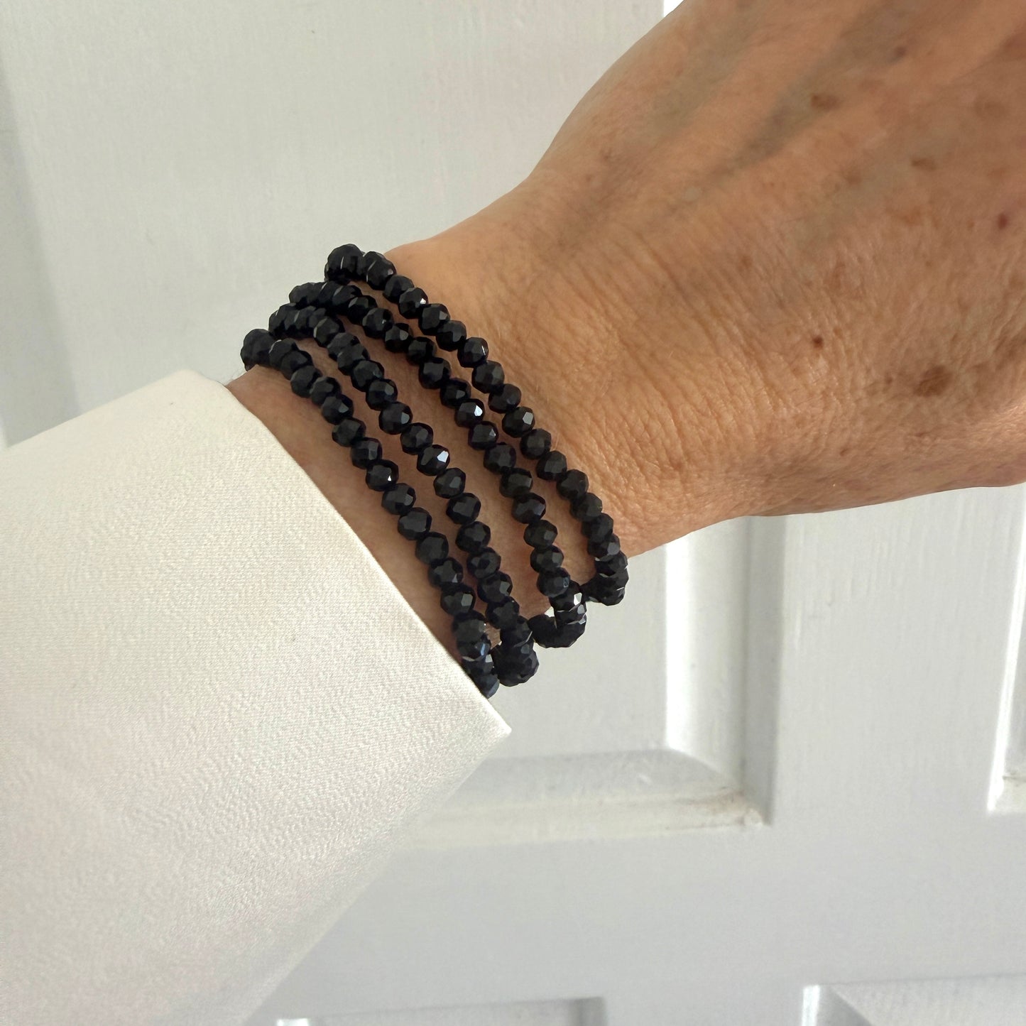 Crystal beaded bracelet -custom color options