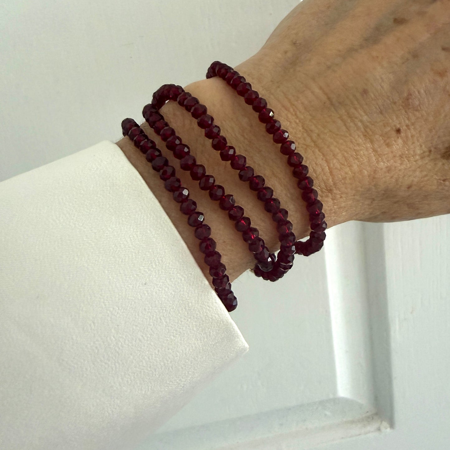 Crystal beaded bracelet -custom color options