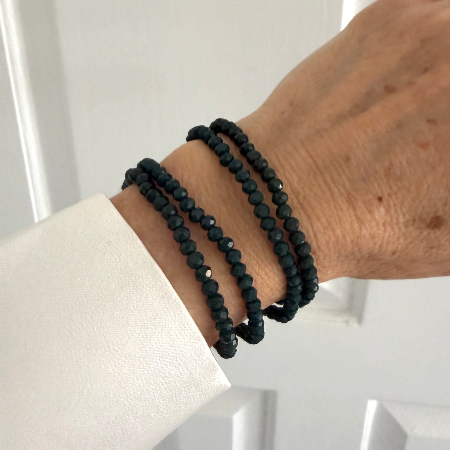 Crystal beaded bracelet -custom color options