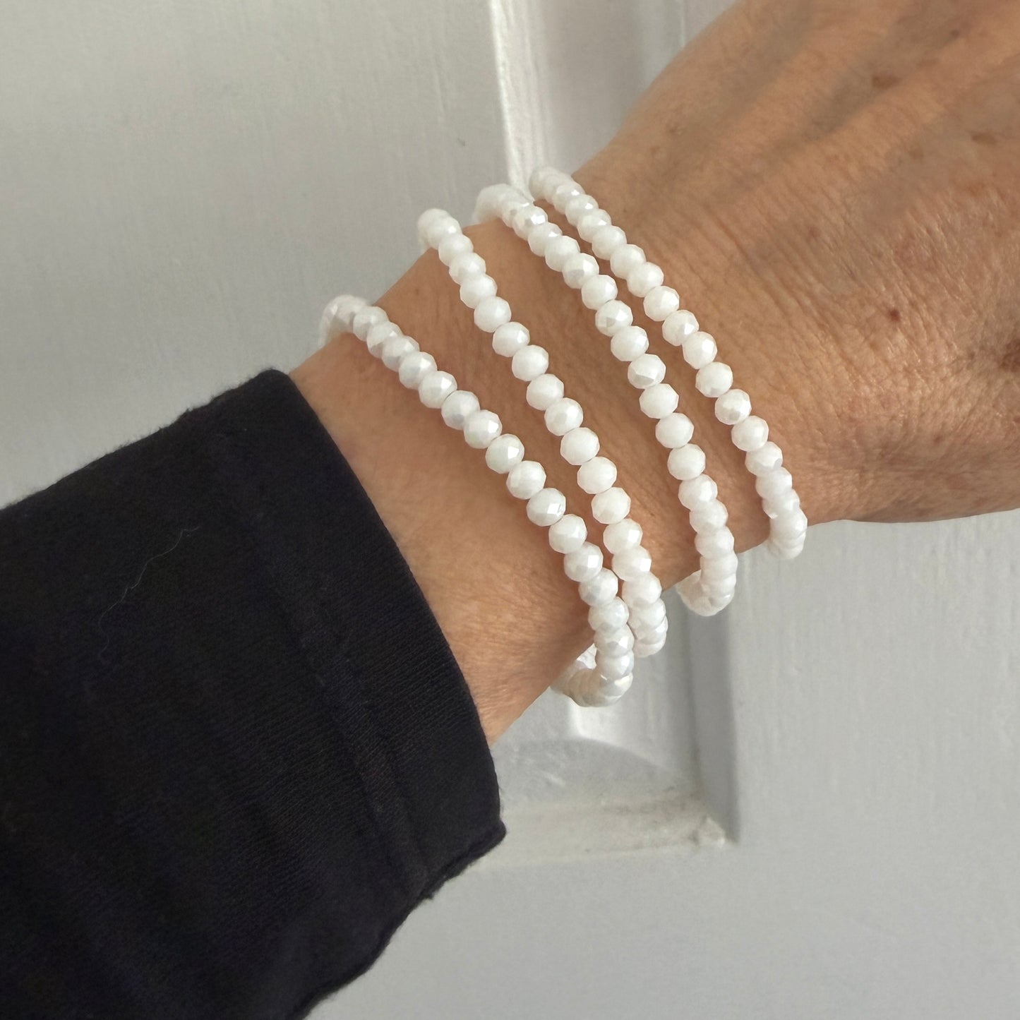 Crystal beaded bracelet -custom color options
