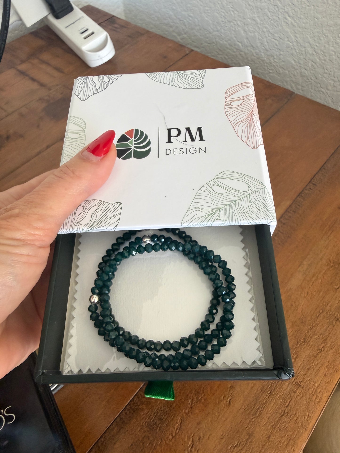 Crystal beaded bracelet -custom color options