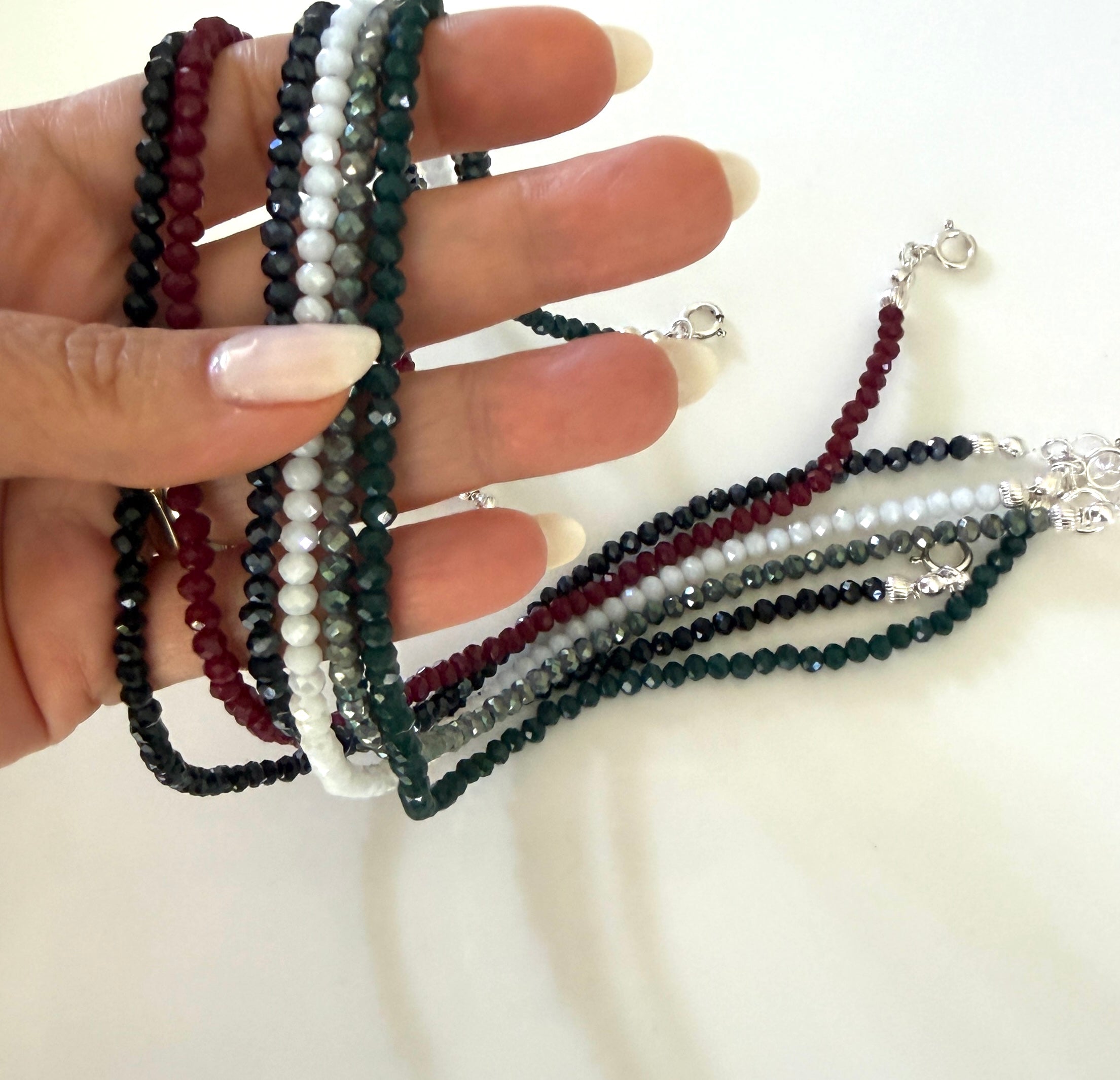 Crystal Beaded Choker Necklace for Women | Multiple Colors