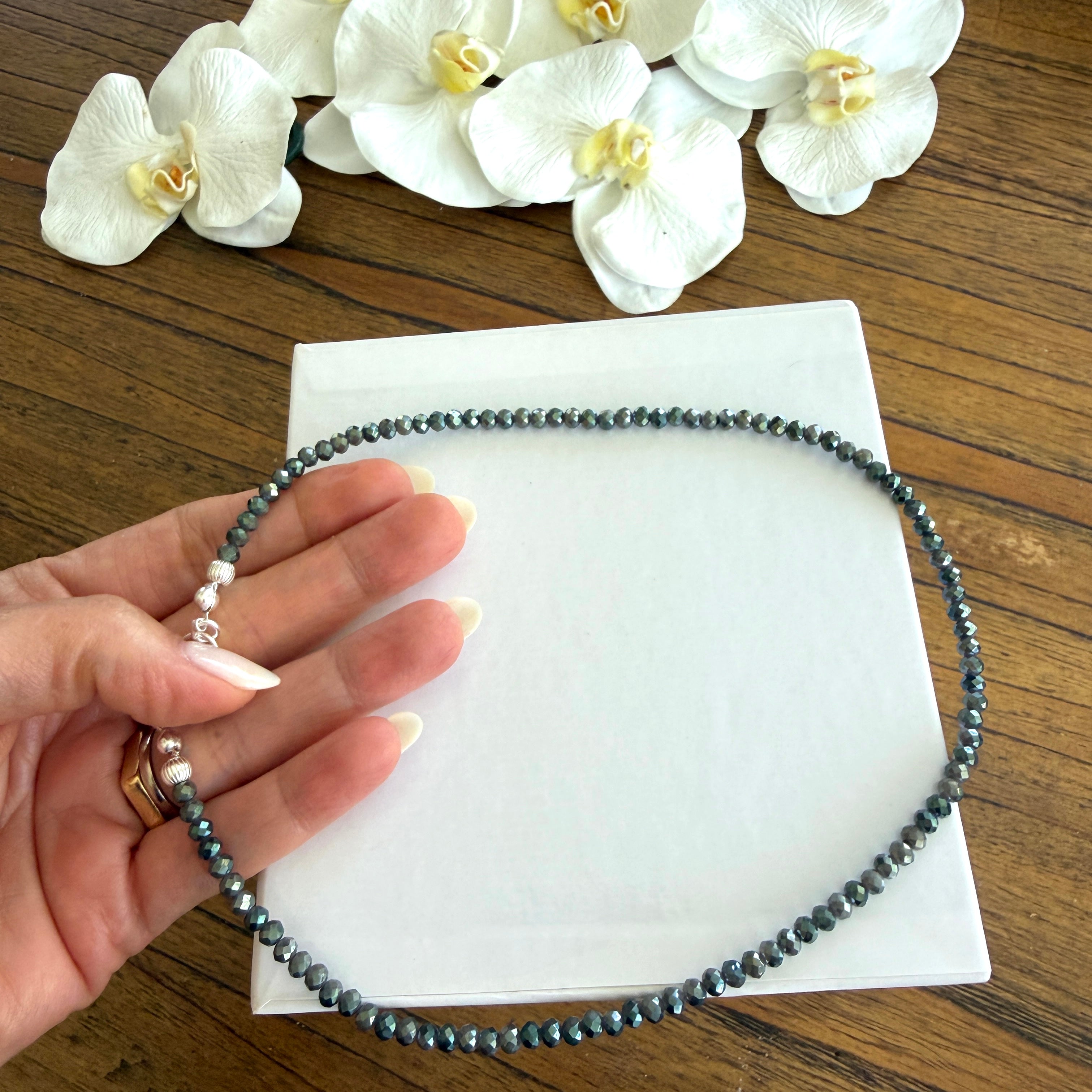 Crystal Beaded Choker Necklace for Women | Multiple Colors