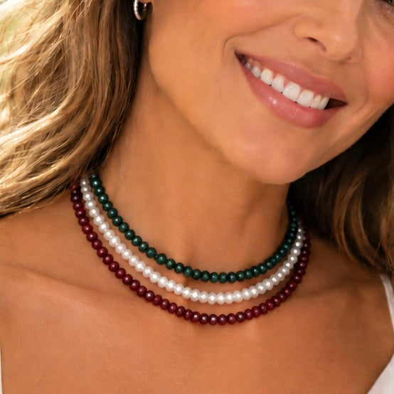 Crystal Beaded Choker Necklace for Women | Multiple Colors