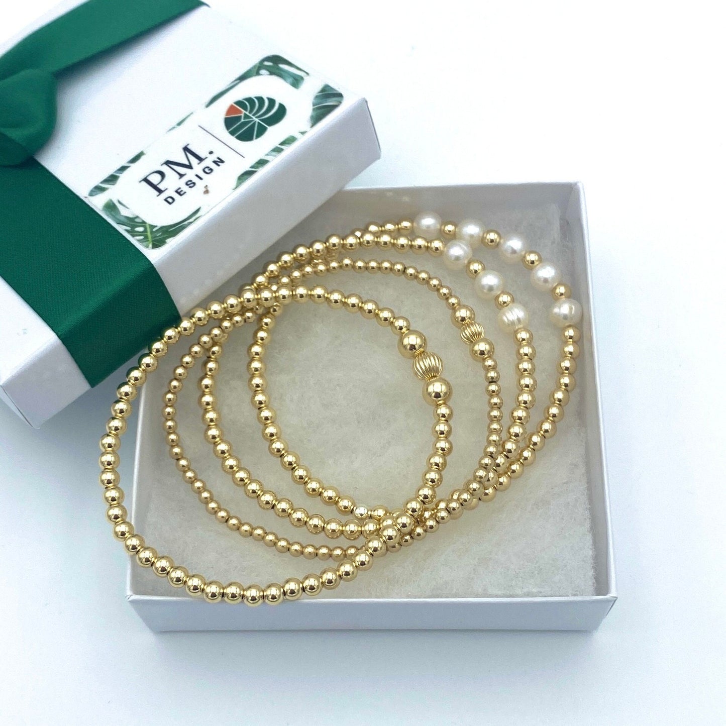 Gold filled pearl bracelet wedding jewelry pearls set bridesmaid gold filled gift mother day gift idea gold valentines girlfriend love gift