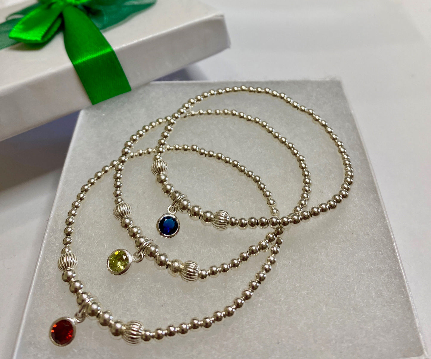 Personalized sterling silver birthstone charm bracelet Crystal Charm meaning Jewelry life moment gift