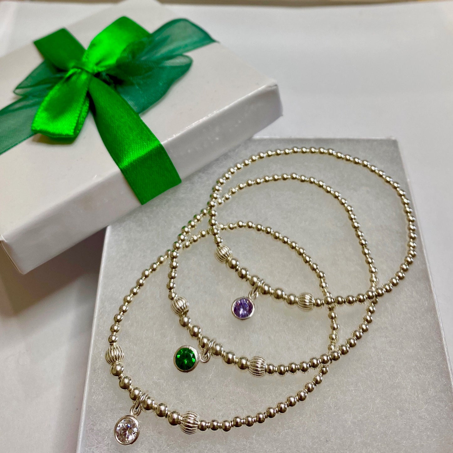 Personalized sterling silver birthstone charm bracelet Crystal Charm meaning Jewelry life moment gift