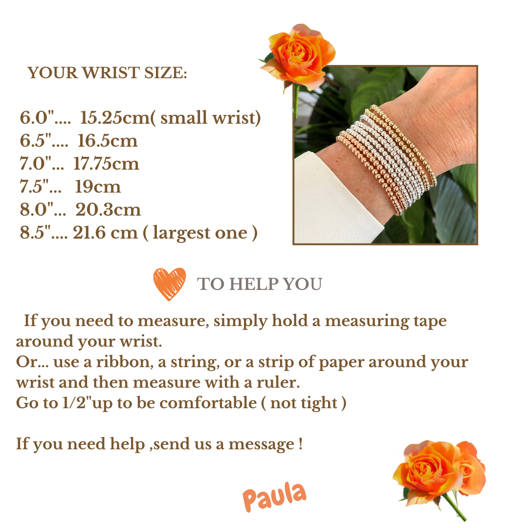 Classic Beaded Bracelet- Sterling Silver • Gold Filled • Rose Gold Filled