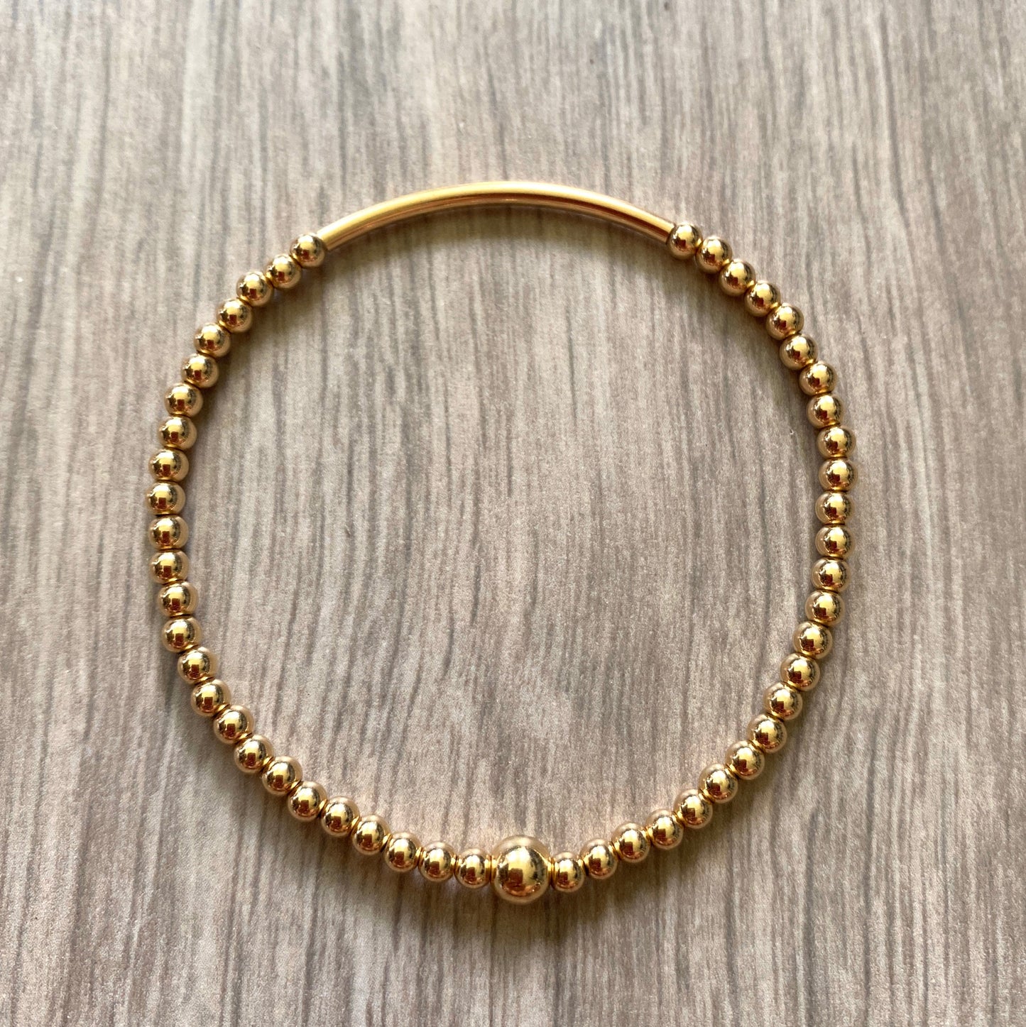 Turquoise Gold Filled Bracelet Set with Oval Gemstone