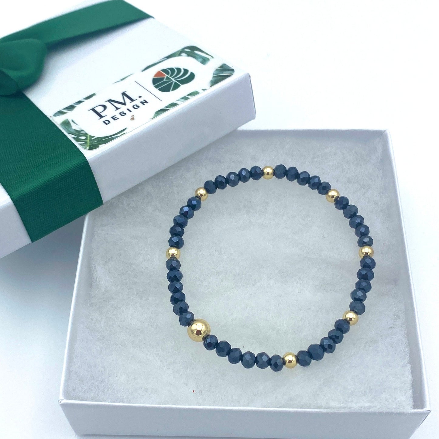 Blue Crystal Evil Eye Bracelet Gold Heart Jewelry Gift